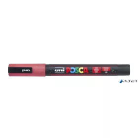   Dekormarker, 0,9-1,3 mm, UNI'Posca PC-3ML', fényes piros