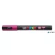 Dekormarker, 0,9-1,3 mm, UNI "Posca PC-3M", fukszia