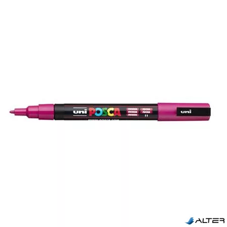 Dekormarker, 0,9-1,3 mm, UNI "Posca PC-3M", fukszia