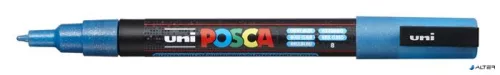 Dekormarker, 0,9-1,3 mm, UNI"Posca PC-3ML", fényes világoskék