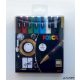 Dekormarker készlet, 0,9-1,3 mm, UNI 'Posca PC-3M Holiday', 8 különböző szín