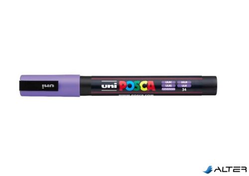 Dekormarker, 0,9-1,3 mm, UNI "Posca PC-3M", halványlila