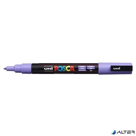 Dekormarker, 0,9-1,3 mm, UNI "Posca PC-3M", halványlila