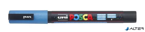 Dekormarker, 0,9-1,3 mm, UNI "Posca PC-3ML", fényes kék