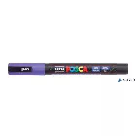   Dekormarker, 0,9-1,3 mm, UNI "Posca PC-3ML", fényes lila