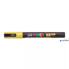   Dekormarker, 0,9-1,3 mm, UNI 'Posca PC-3ML', fényes sárga