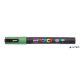 Dekormarker, 0,9-1,3 mm, UNI "Posca PC-3ML", fényes zöld