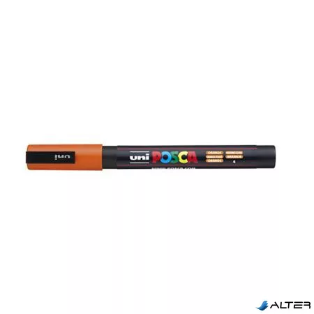 Dekormarker, 0,9-1,3 mm, UNI "Posca PC-3M", narancssárga