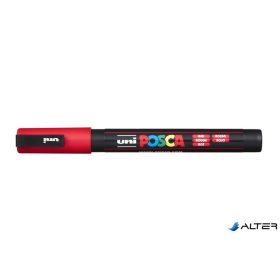Dekormarker, 0,9-1,3 mm, UNI "Posca PC-3M", piros