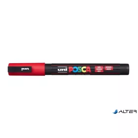 Dekormarker, 0,9-1,3 mm, UNI "Posca PC-3M", piros