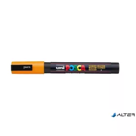   Dekormarker, 0,9-1,3 mm, UNI "Posca PC-3M", ragyogó sárga