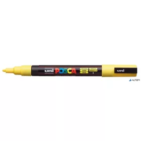 Dekormarker, 0,9-1,3 mm, UNI "Posca PC-3M", sárga
