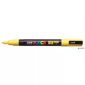 Dekormarker, 0,9-1,3 mm, UNI "Posca PC-3M", sárga