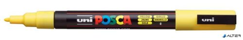 Dekormarker, 0,9-1,3 mm, UNI "Posca PC-3M", sárga