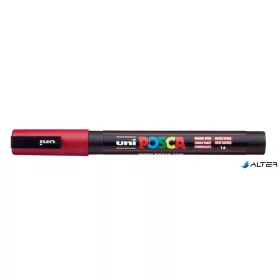  Dekormarker, 0,9-1,3 mm, UNI "Posca PC-3M", sötétpiros