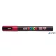 Dekormarker, 0,9-1,3 mm, UNI "Posca PC-3M", sötétpiros