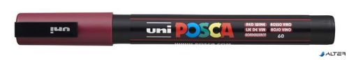 Dekormarker, 0,9-1,3 mm, UNI "Posca PC-3M", vörösbor