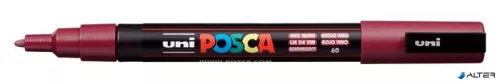 Dekormarker, 0,9-1,3 mm, UNI "Posca PC-3M", vörösbor