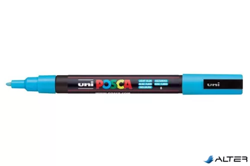 Dekormarker, 0,9-1,3 mm, UNI "Posca PC-3M", világoskék