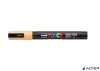 Dekormarker, 0,9-1,3 mm, UNI "Posca PC-3M", világos narancssárga