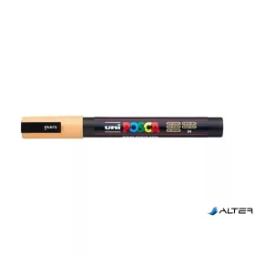   Dekormarker, 0,9-1,3 mm, UNI 'Posca PC-3M', világos narancssárga