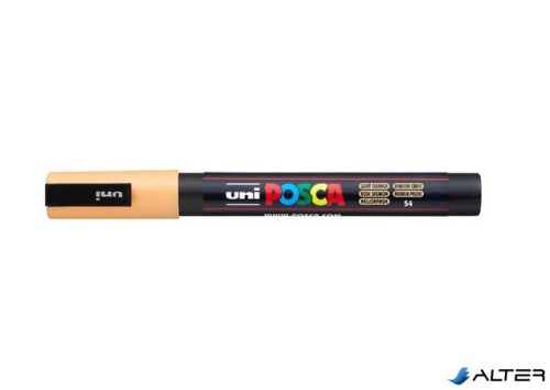 Dekormarker, 0,9-1,3 mm, UNI "Posca PC-3M", világos narancssárga