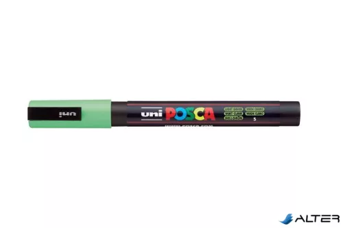 Dekormarker, 0,9-1,3 mm, UNI "Posca PC-3M", világoszöld