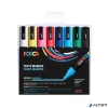 Dekormarker készlet, 1,8-2,5 mm, UNI "Posca PC-5M", 8 különböző szín