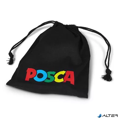 Dekormarker készlet, 1,8-2,5 mm, UNI "Posca Pouch PC-5M", 8 különböző szín, tartóval