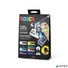 Dekormarker készlet, 1,8-2,5 mm, UNI "Posca Pouch PC-5M", 8 különböző szín, tartóval