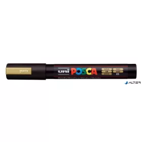 Dekormarker, 1,8-2,5 mm, UNI "Posca PC-5M", arany