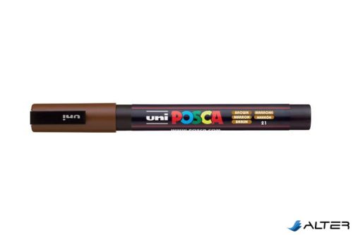 Dekormarker, 1,8-2,5 mm, UNI "Posca PC-5M", barna
