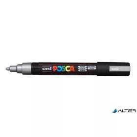 Dekormarker, 1,8-2,5 mm, UNI "Posca PC-5M", ezüst