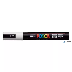 Dekormarker, 1,8-2,5 mm, UNI "Posca PC-5M", fehér