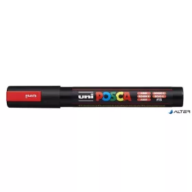   Dekormarker, 1,8-2,5 mm, UNI "Posca PC-5M", fluor piros