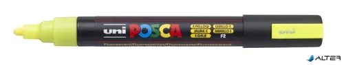Dekormarker, 1,8-2,5 mm, UNI "Posca PC-5M", fluor sárga