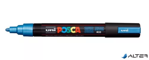 Dekormarker, 1,8-2,5 mm, UNI "Posca PC-5M", metálkék