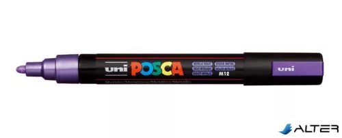 Dekormarker, 1,8-2,5 mm, UNI "Posca PC-5M", metállila
