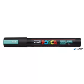   Dekormarker, 1,8-2,5 mm, UNI "Posca PC-5M", metálzöld