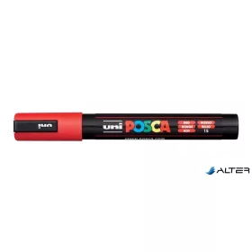 Dekormarker, 1,8-2,5 mm, UNI 'Posca PC-5M', piros