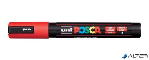 Dekormarker, 1,8-2,5 mm, UNI "Posca PC-5M", piros