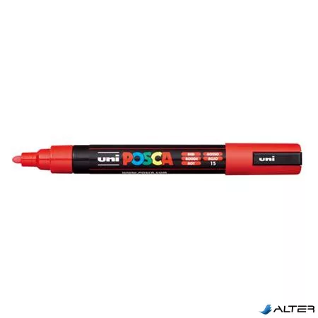 Dekormarker, 1,8-2,5 mm, UNI "Posca PC-5M", piros