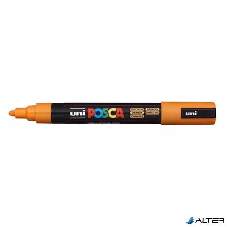 Dekormarker, 1,8-2,5 mm, UNI "Posca PC-5M", ragyogó sárga