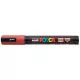 Dekormarker, 1,8-2,5 mm, UNI "Posca PC-5M", rubin vörös