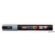 Dekormarker, 1,8-2,5 mm, UNI "Posca PC-5M", szürke