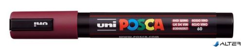 Dekormarker, 1,8-2,5 mm, UNI "Posca PC-5M", vörösbor