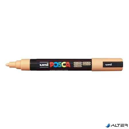 Dekormarker, 1,8-2,5 mm, UNI "Posca PC-5M", világos narancssárga