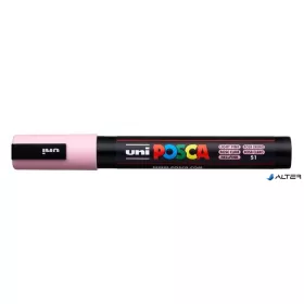   Dekormarker, 1,8-2,5 mm, UNI 'Posca PC-5M', világos rózsaszín