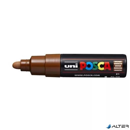 Dekormarker, 4,5-5,5 mm, UNI "Posca PC-7M", barna