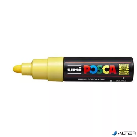 Dekormarker, 4,5-5,5 mm, UNI "Posca PC-7M", sárga